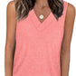 🎁 Promotion d'été 65% de réduction ✨ Femmes sans manches V-col minceur Loose Fit Casual Tank Top