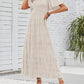 📢📢40 % de réduction !! ⏰Robe longue fluide pour femme, style décontracté, à imprimé floral, manches flottantes, smockée et taille haute