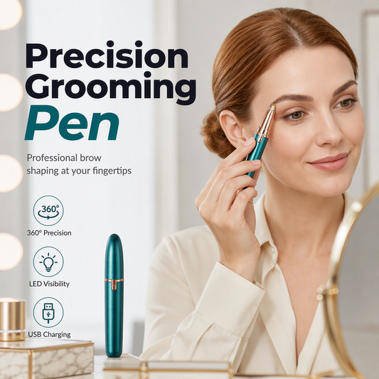 📢📢40% DE RÉDUCTION !! ⏰Stylo Épilateur à Sourcils Électrique — Lumière LED Intégrée et Rechargeable par USB