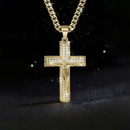 📢📢50 % de réduction !!!  💖✝️Collier pendentif crucifix Jésus