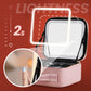 📢📢50% DE RÉDUCTION !! ⏰ Trousse Maquillage Portable Miroir LED – 3 Températures & Compartiments Réglables for Beauté Nomade