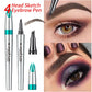 🔥Achetez 1 obtenez 1 gratuit 🔥 Crayon à sourcils résistant à l'eau et à la transpiration avec 4 fourchettes de tatouage de sourcils.