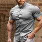 📢📢50% DE RÉDUCTION !! ⏰ Chemise à Manches Courtes à Boutons pour Hommes – Sans Repassage – Tissu Infroissable, Look Net & Idéal pour l'Été ☀️