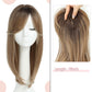 💎 50% DE RÉDUCTION ! 💎 Topper Postiche avec Frange – Volume Instantané, Couverture Naturelle & Confort Respirant pour Cheveux Clairs 🌿💇‍♀️