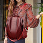 📢📢50 % DE RÉDUCTION !! ⏰ Sac à Dos Femme Grande Capacité – PU, Texture Gaufrée, Élégant 👜