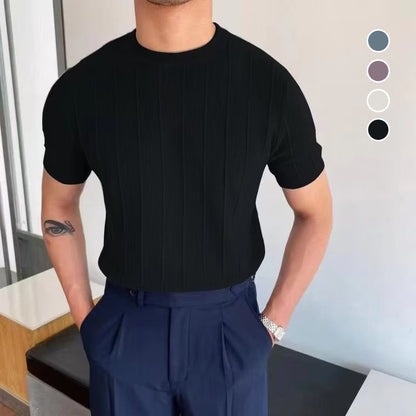 💐50% DE RÉDUCTION ! Pull Manches Courtes Homme – Léger & Aéré pour Mi-Saison 🌿🌞【Offre Limitée】