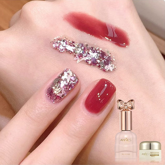 【📍Collection Beauté📍】💄💅Ensemble de vernis à ongles bicolores à paillettes tendance💄💅