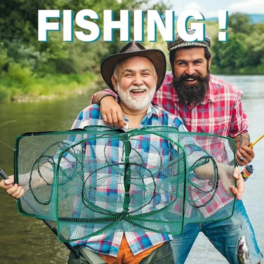 🐟🐟🐟Filet de pêche renforcé auto-pliable