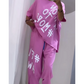 📢📢🌸Nouveautés du début de l'été🫧💞Costume deux pièces décontracté avec motif et encolure ronde(🔥60 % de réduction)