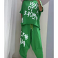 📢📢🌸Nouveautés du début de l'été🫧💞Costume deux pièces décontracté avec motif et encolure ronde(🔥60 % de réduction)
