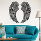 📢📢50% DE RÉDUCTION !! ⏰Art mural en métal avec ailes d'ange et lumières LED