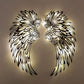 📢📢50% DE RÉDUCTION !! ⏰Art mural en métal avec ailes d'ange et lumières LED