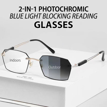 🏆67% de réduction pour une durée limitée✨👓Lunettes de lecture photochromiques 2-en-1 bloquant la lumière bleue