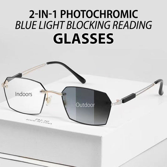 🏆67% de réduction pour une durée limitée✨👓Lunettes de lecture photochromiques 2-en-1 bloquant la lumière bleue