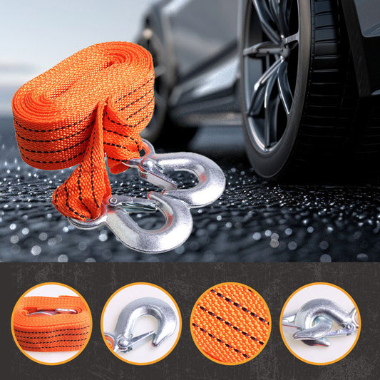 📢📢50 % de réduction !! ⏰Courroie de remorquage de voiture de 13 pieds avec crochets et capacité de 3 tonnes
