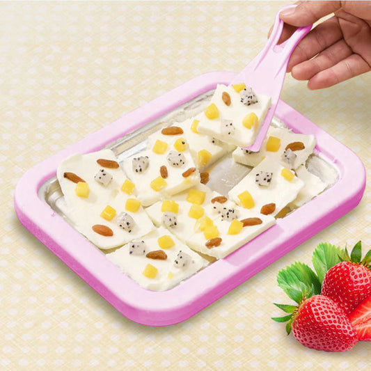 🍦❄️ -50% | Machine à Glace Roulée en Acier Inoxydable 304 – Préparez Vos Desserts Glacés Maison en Quelques Minutes