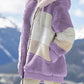❄️Offres du début de l'hiver 56%❄️Veste d'hiver en peluche pour femmes avec capuche et poches, en coloris contrastés.