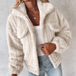 Veste duveteuse rayée pour femmes