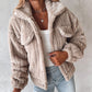 Veste duveteuse rayée pour femmes
