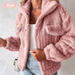 Veste duveteuse rayée pour femmes