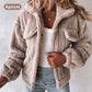 Veste duveteuse rayée pour femmes