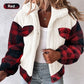 Veste duveteuse rayée pour femmes