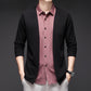 Men's Fake Two-Piece Striped Long-Sleeve Sweater