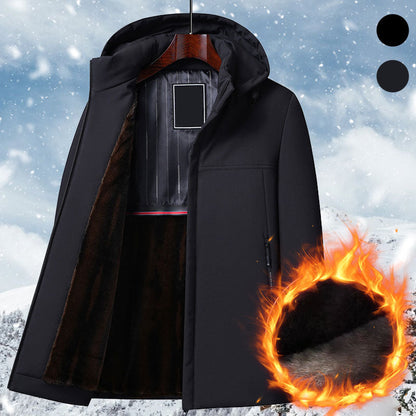 📢📢60 % de réduction !!!🎅Parka thermique épaisse à capuche pour homme