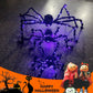 📢📢50% DE RÉDUCTION !! ⏰Décoration Araignée Noire d'Halloween avec Lumière