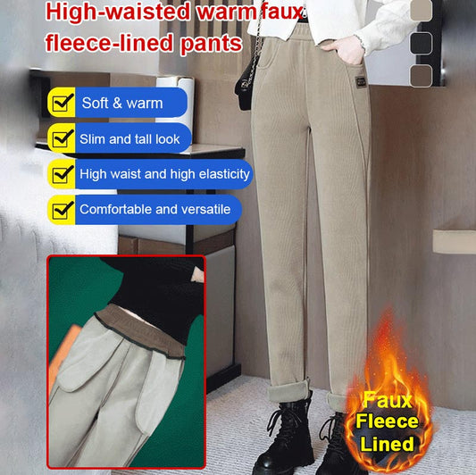 📢📢60% DE RÉDUCTION !!!✨Pantalon chaud à taille haute pour femmes, doublé de polaire