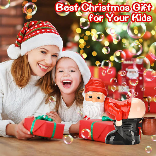 📢📢60% DE RÉDUCTION !!! 🎅Cadeaux de Noël🎅Fun Santa bubble machine🎄