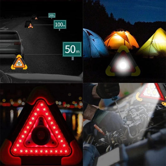 📢63% de réduction pour une durée limitée🆘3-EN-1 Lampe de Signalisation d'Urgence Solaire Triangulaire pour le Bord de Route✨