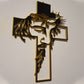 🔥 50% DE RÉDUCTION ! ✨ Décoration Murale Croix Métallique Jésus - Art Religieux en Fer Découpé, Symbolisme Spirituel, Installation Facile pour Intérieur ✝️🕊️