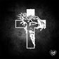 🔥 50% DE RÉDUCTION ! ✨ Décoration Murale Croix Métallique Jésus - Art Religieux en Fer Découpé, Symbolisme Spirituel, Installation Facile pour Intérieur ✝️🕊️