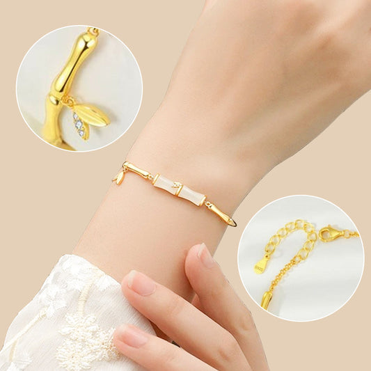 🎁✨Achetez-en 1 obtenez-en 1 gratuitement✨Bracelet en bambou pour femme avec chaîne