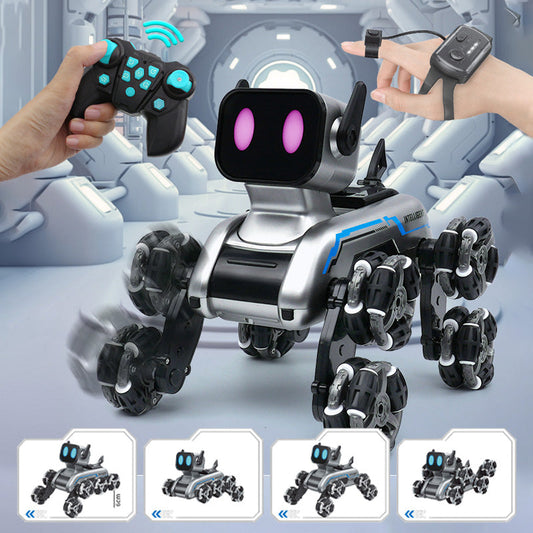 💥Hot Sale Offers🐶Chien robot acrobatique intelligent à huit roues🖤Escalade, transformation, détection de gestes