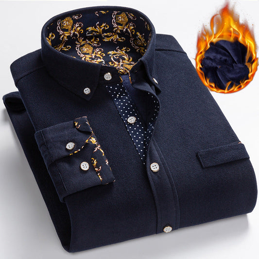📢📢65% DE RÉDUCTION !!!✨💥 Chemise d'hiver chaude en velours côtelé de haute qualité pour hommes en polaire épaisse-livraison gratuite