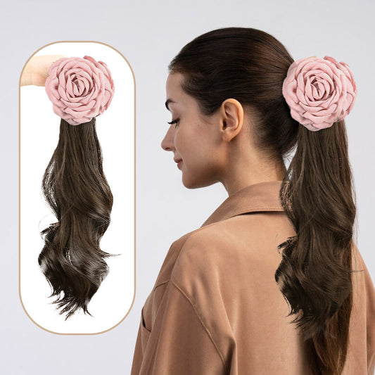 💥Offre à moitié prix pour les 2 derniers jours 💥Perruque bouclée de haute qualité avec pince en cheveux roses