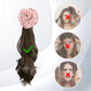 💥Offre à moitié prix pour les 2 derniers jours 💥Perruque bouclée de haute qualité avec pince en cheveux roses