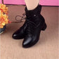 👢Bottes rétro à lacets et à fermeture éclair sur le côté, à talons hauts