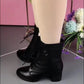 👢Bottes rétro à lacets et à fermeture éclair sur le côté, à talons hauts
