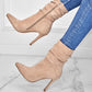 💖2025 Vente à chaud📢56 % de réduction！！！📍Bottes courtes à talons hauts et à bouts pointus pour femmes