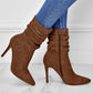 💖2025 Vente à chaud📢56 % de réduction！！！📍Bottes courtes à talons hauts et à bouts pointus pour femmes