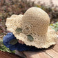 👒Élégant Chapeau de Paille au Crochet avec Détail à Volants🌷