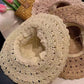👒Élégant Chapeau de Paille au Crochet avec Détail à Volants🌷