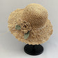 👒Élégant Chapeau de Paille au Crochet avec Détail à Volants🌷