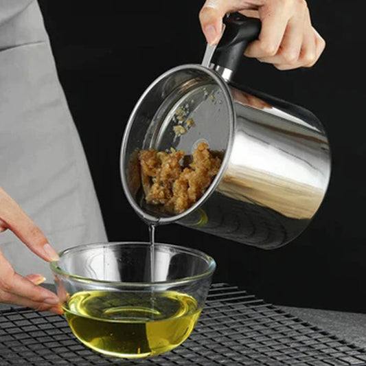 📢📢50% DE RÉDUCTION !! ⏰ Bocal à Huile de Cuisine en Acier Inoxydable 304 – Anti-Goutte, Sans BPA, Filtre Amovible, Idéal Cuisine & Table 🧑‍🍳🌿