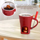 🔥 40% DE RÉDUCTION ! ✨ Tasse Chauffante en Céramique - Design Élégant avec Support Bougie, Parfaite pour Chocolat et Fondue 🔥🕯️