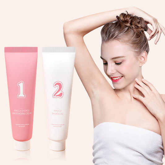 🛀🛀🏼🛀  Ensemble de Crème dépilatoire Nettoyante adoucissante