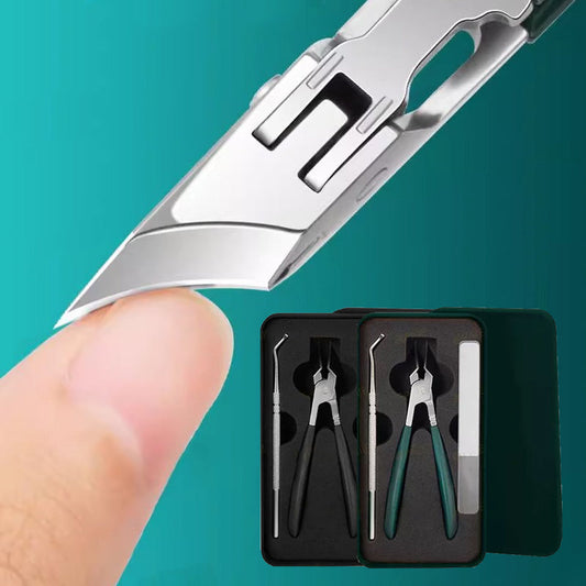 📢2025 Vente à chaud💅 Set de 3 pièces de coupe-ongles à bord incliné 25° anti-éclaboussures